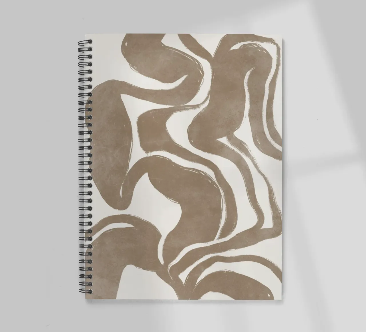 Abstract Print, Modern Neutral Wall Art spiral notebook by AbstractPrints