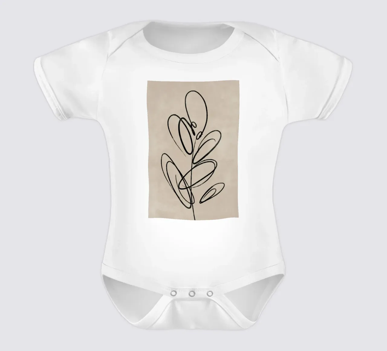 Leaf Print, Abstract Wall Art, Abstract Botanical Print short-sleeve baby romper by AbstractPrints