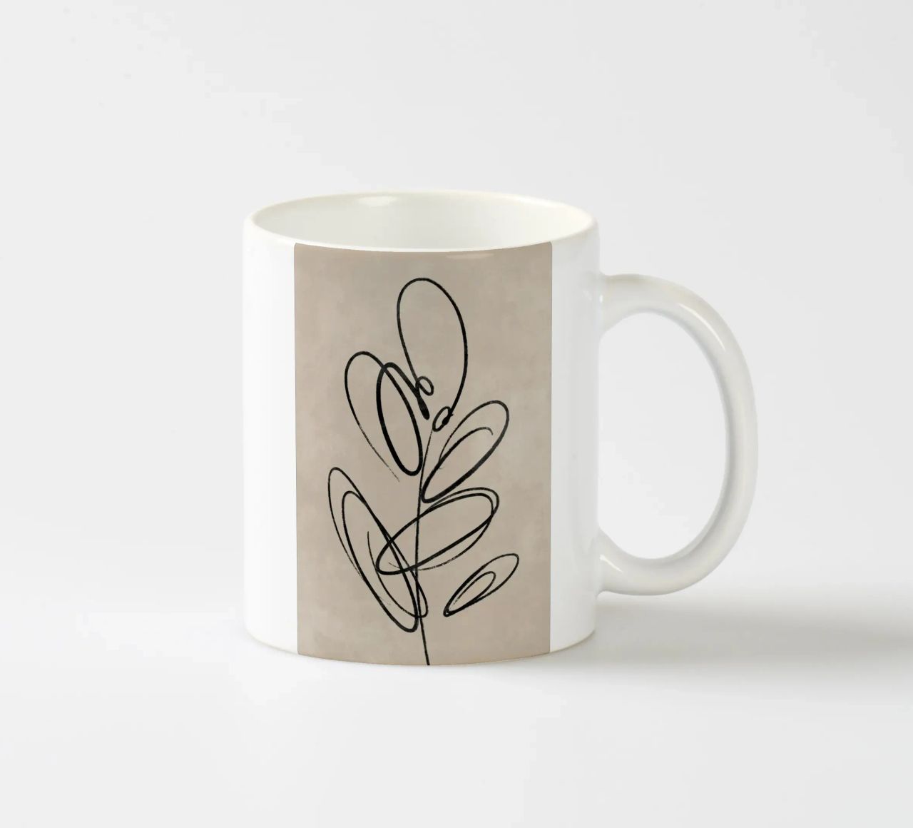 Bladprint, abstracte wandkunst, abstracte botanische print keramische mok van AbstractPrints