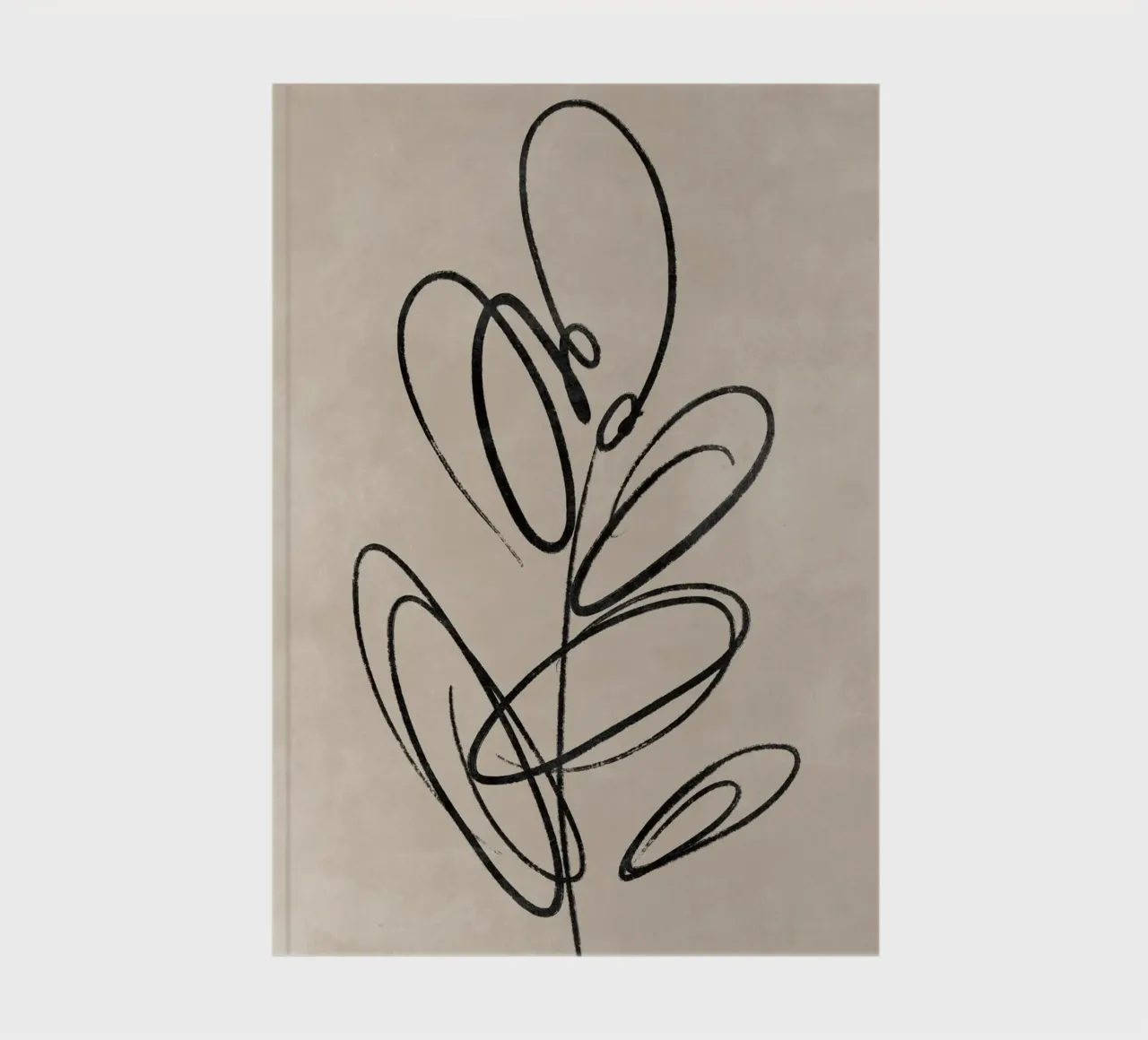 Leaf Print, Abstract Wall Art, Abstract Botanical Print notebook by AbstractPrints