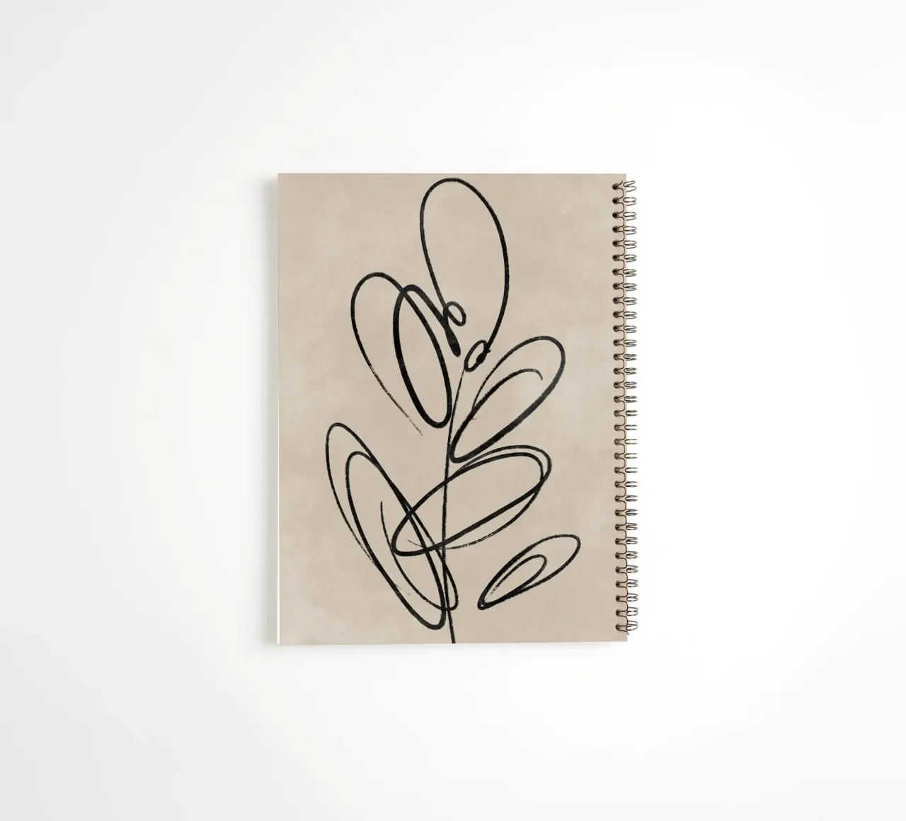 Leaf Print, Abstract Wall Art, Abstract Botanical Print spiral notebook by AbstractPrints