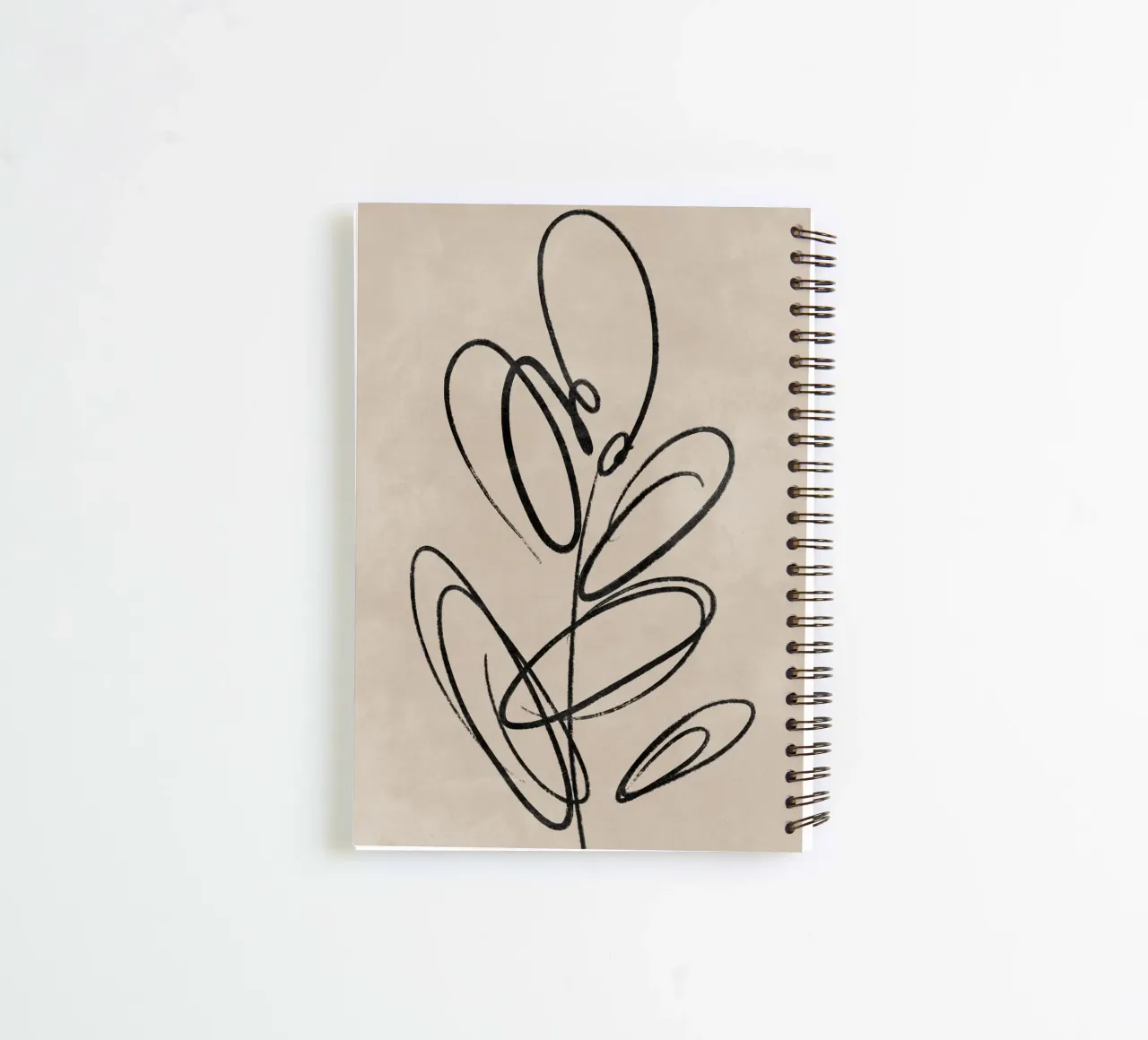 Leaf Print, Abstract Wall Art, Abstract Botanical Print spiral notebook by AbstractPrints
