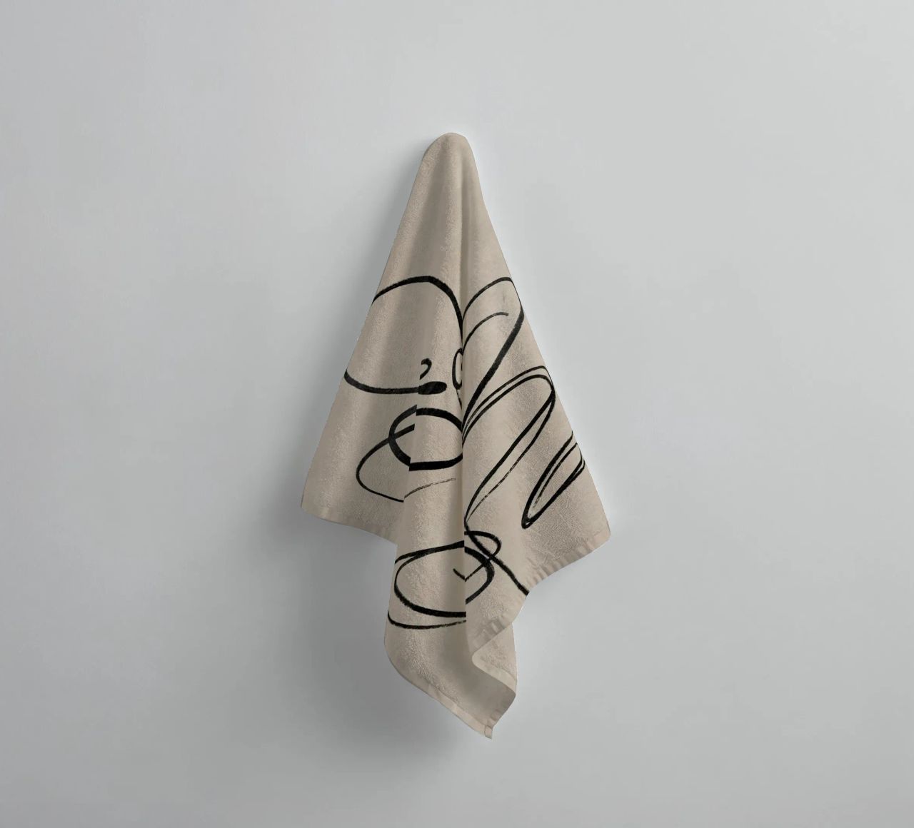 Bladprint, abstracte wandkunst, abstracte botanische print badhanddoek van AbstractPrints