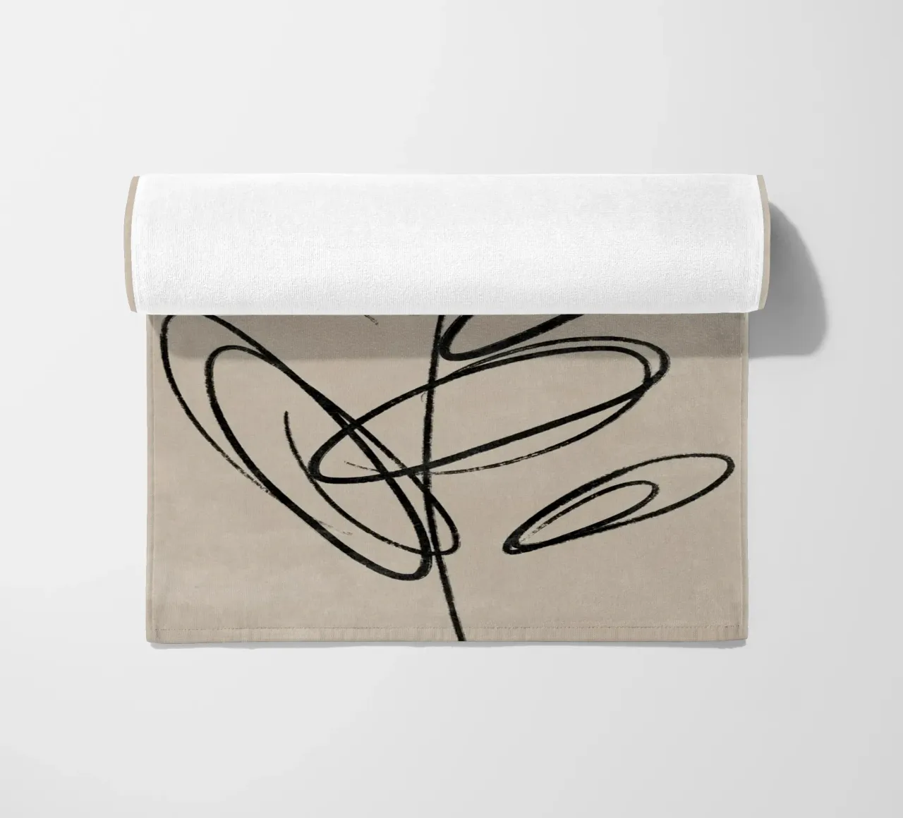 Bladprint, abstracte wandkunst, abstracte botanische print strandhanddoek van AbstractPrints