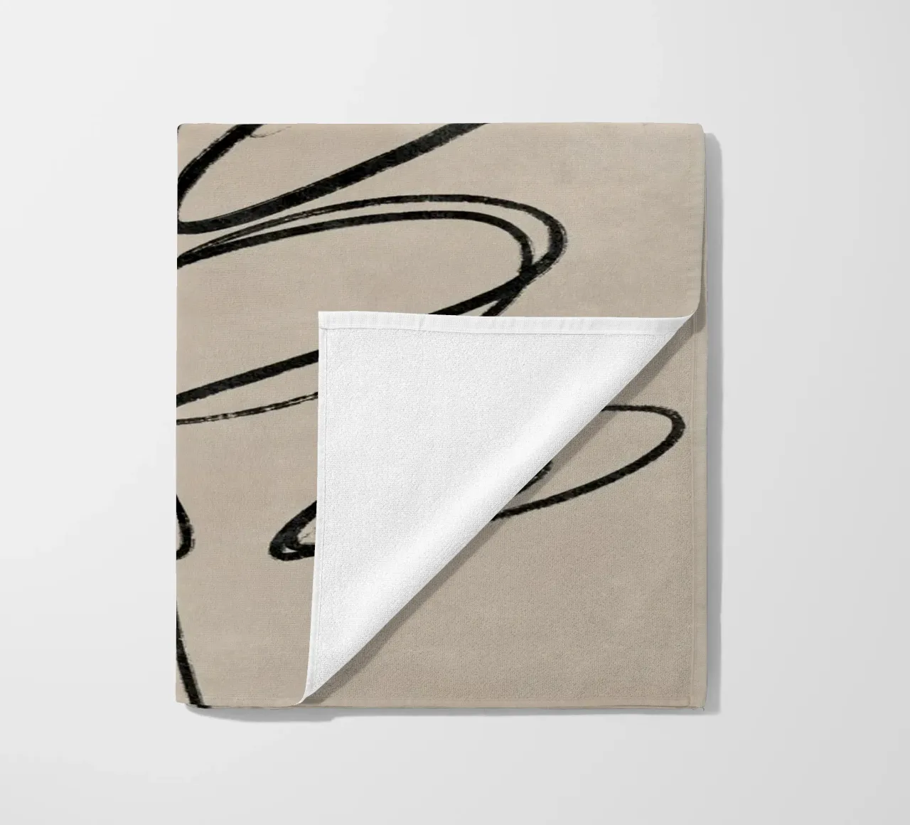 Bladprint, abstracte wandkunst, abstracte botanische print strandhanddoek van AbstractPrints