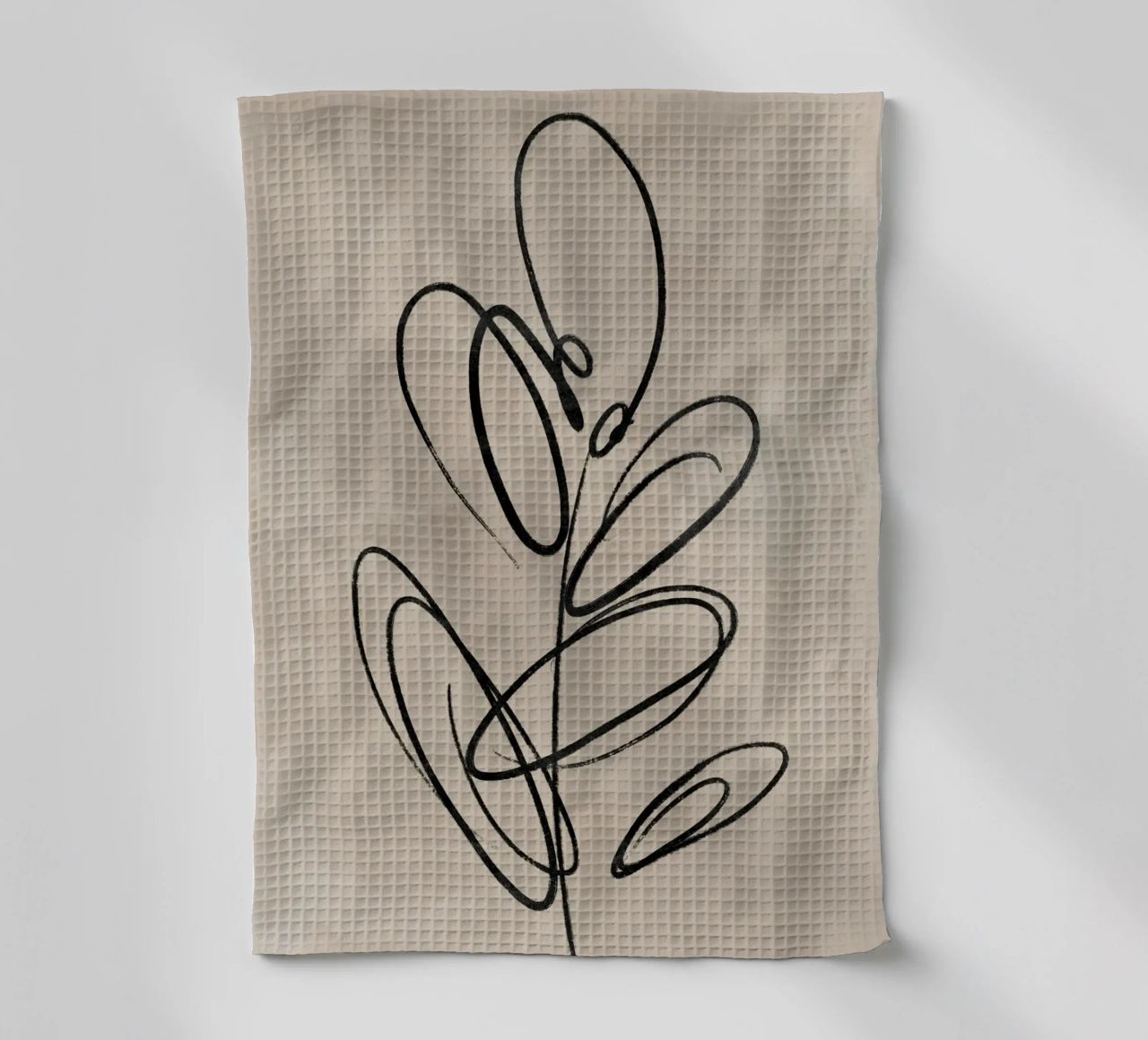 Bladprint, abstracte wandkunst, abstracte botanische print theedoek van AbstractPrints