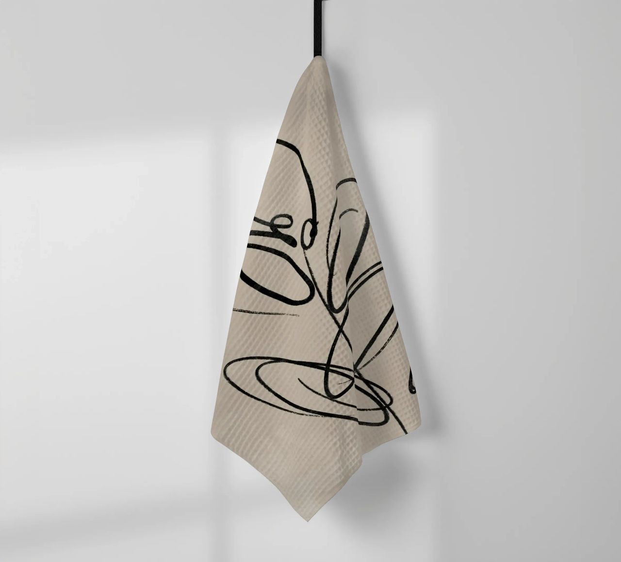 Bladprint, abstracte wandkunst, abstracte botanische print theedoek van AbstractPrints