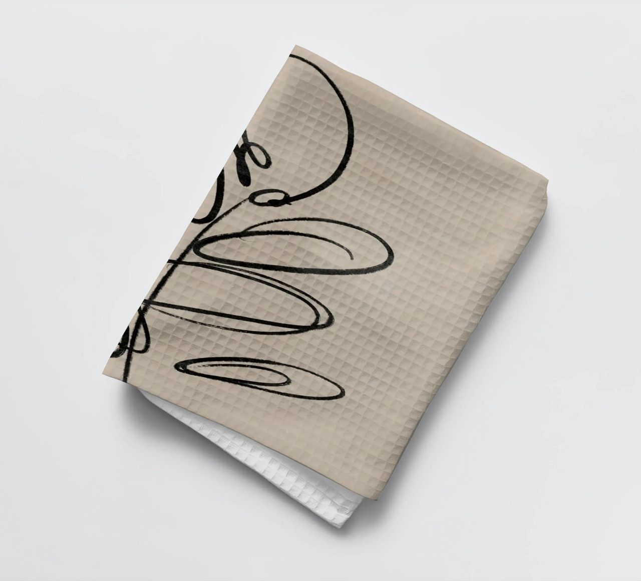 Bladprint, abstracte wandkunst, abstracte botanische print theedoek van AbstractPrints