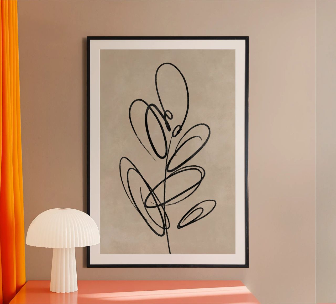 Bladprint, abstracte wandkunst, abstracte botanische print hahnemühle van AbstractPrints