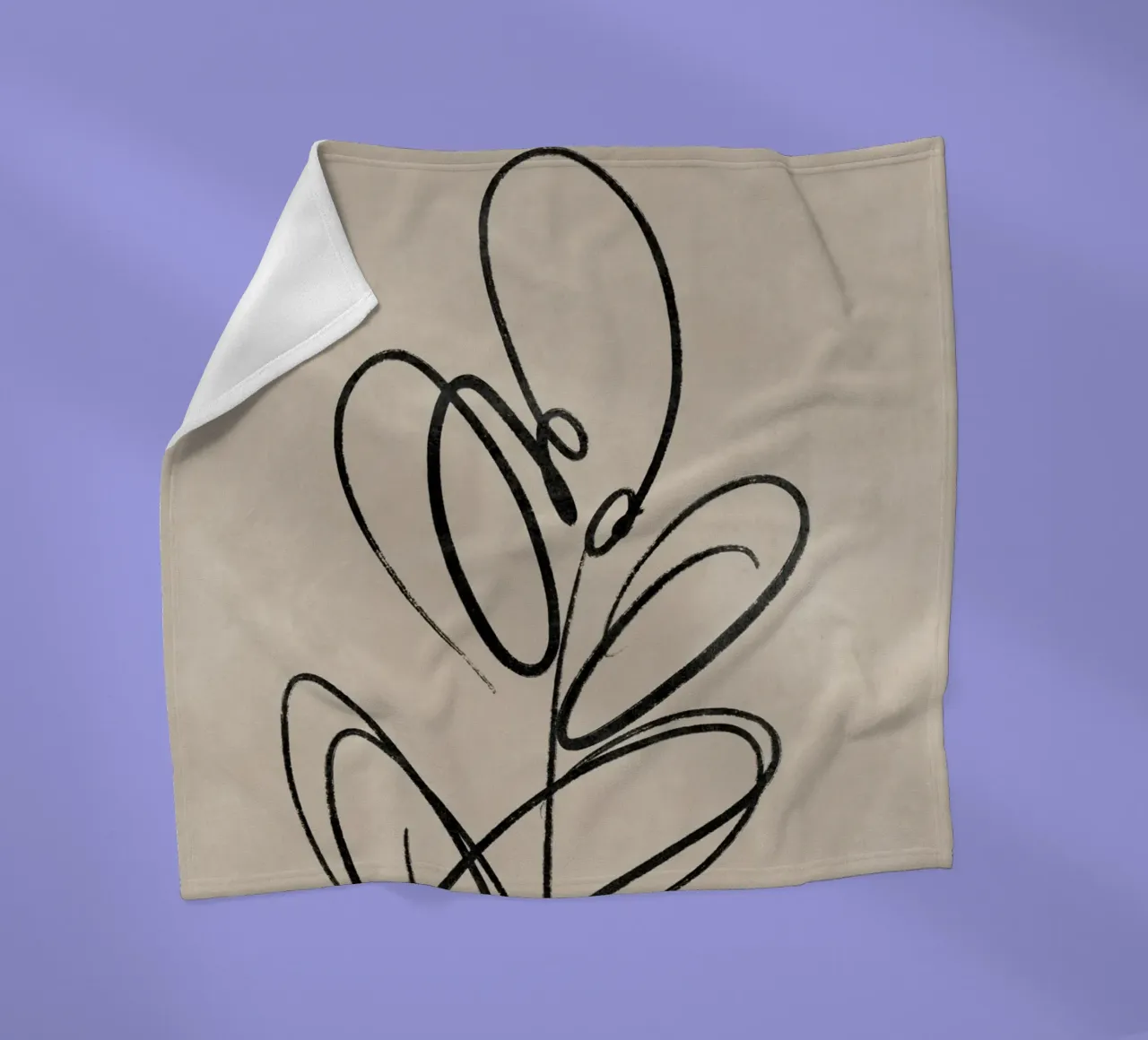 Feuille imprimée, art mural abstrait, impression botanique abstraite plaid polaire de AbstractPrints