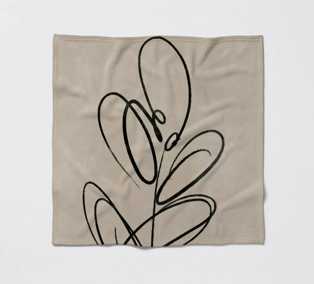 Feuille imprimée, art mural abstrait, impression botanique abstraite plaid polaire de AbstractPrints