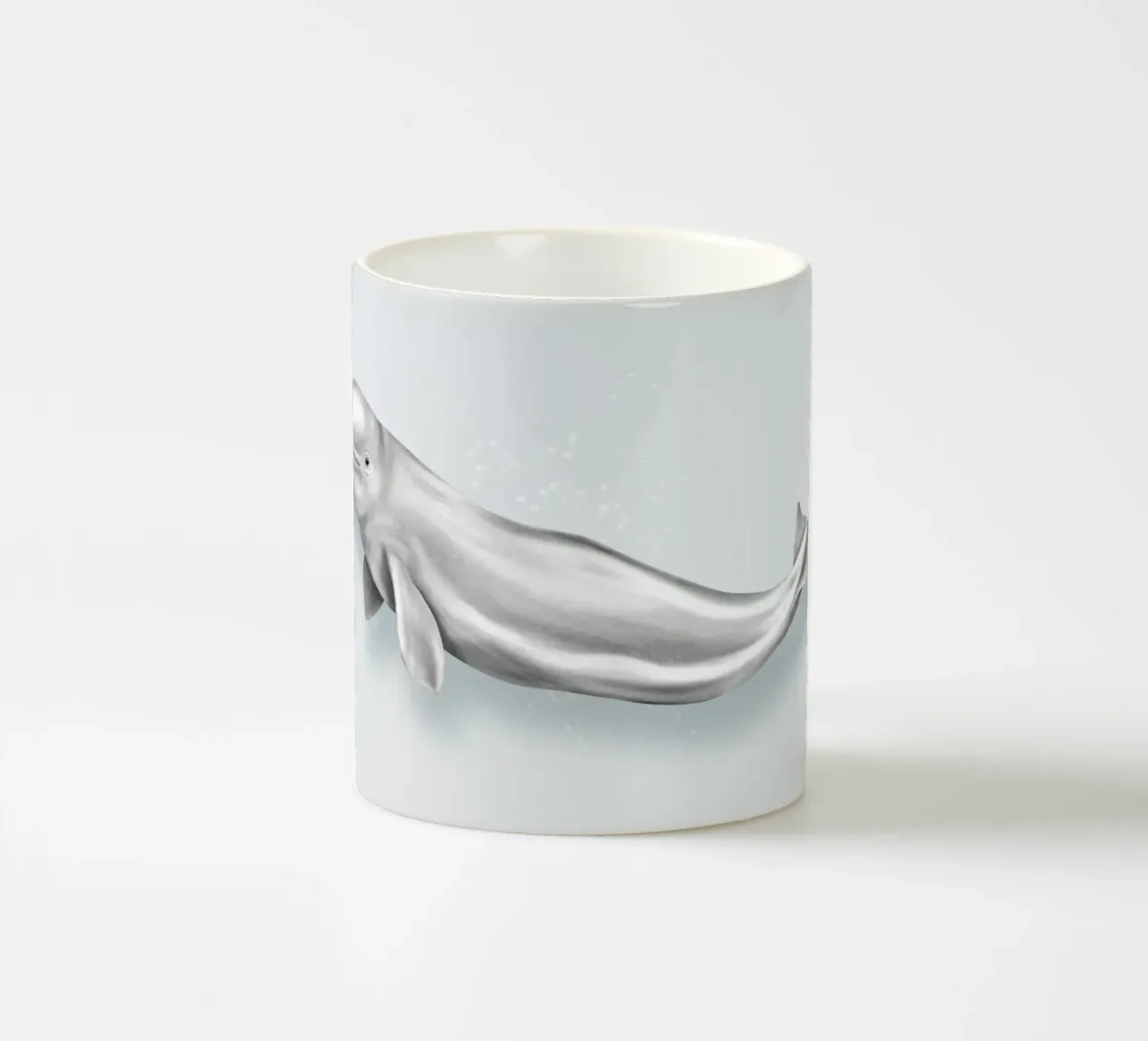 Beluga (White whale) - Whales & dolphins illustration ceramic mug by Moonlit Illustrations