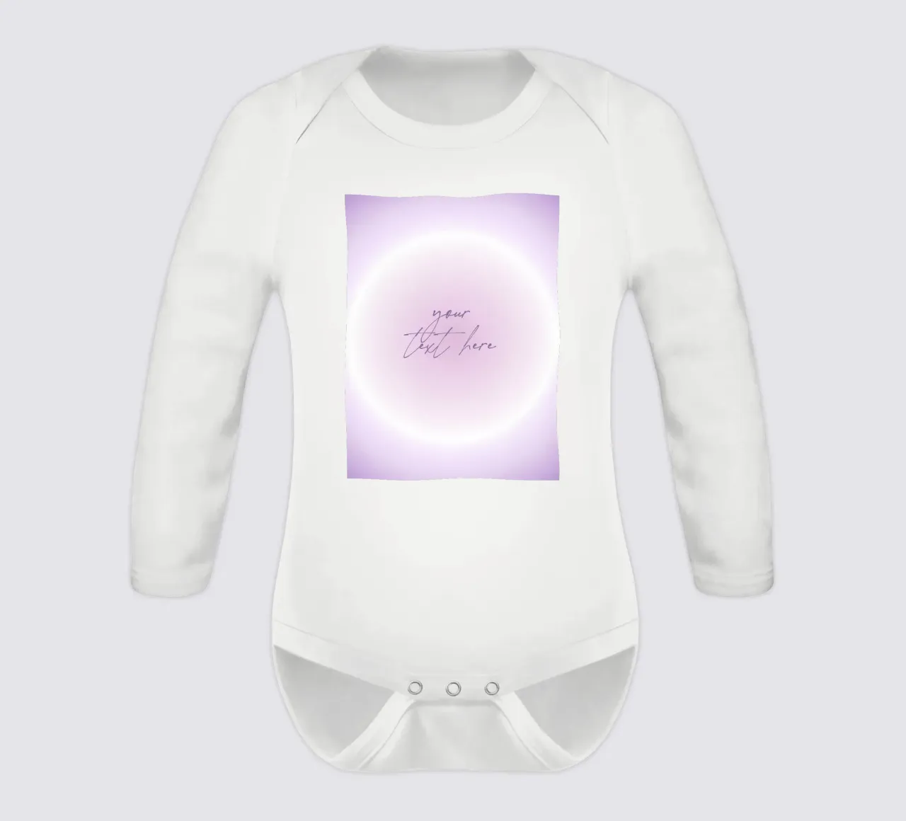 Customizable Aura, Personalized Print, Custom Art, Energy long-sleeve baby romper by Dreamscape