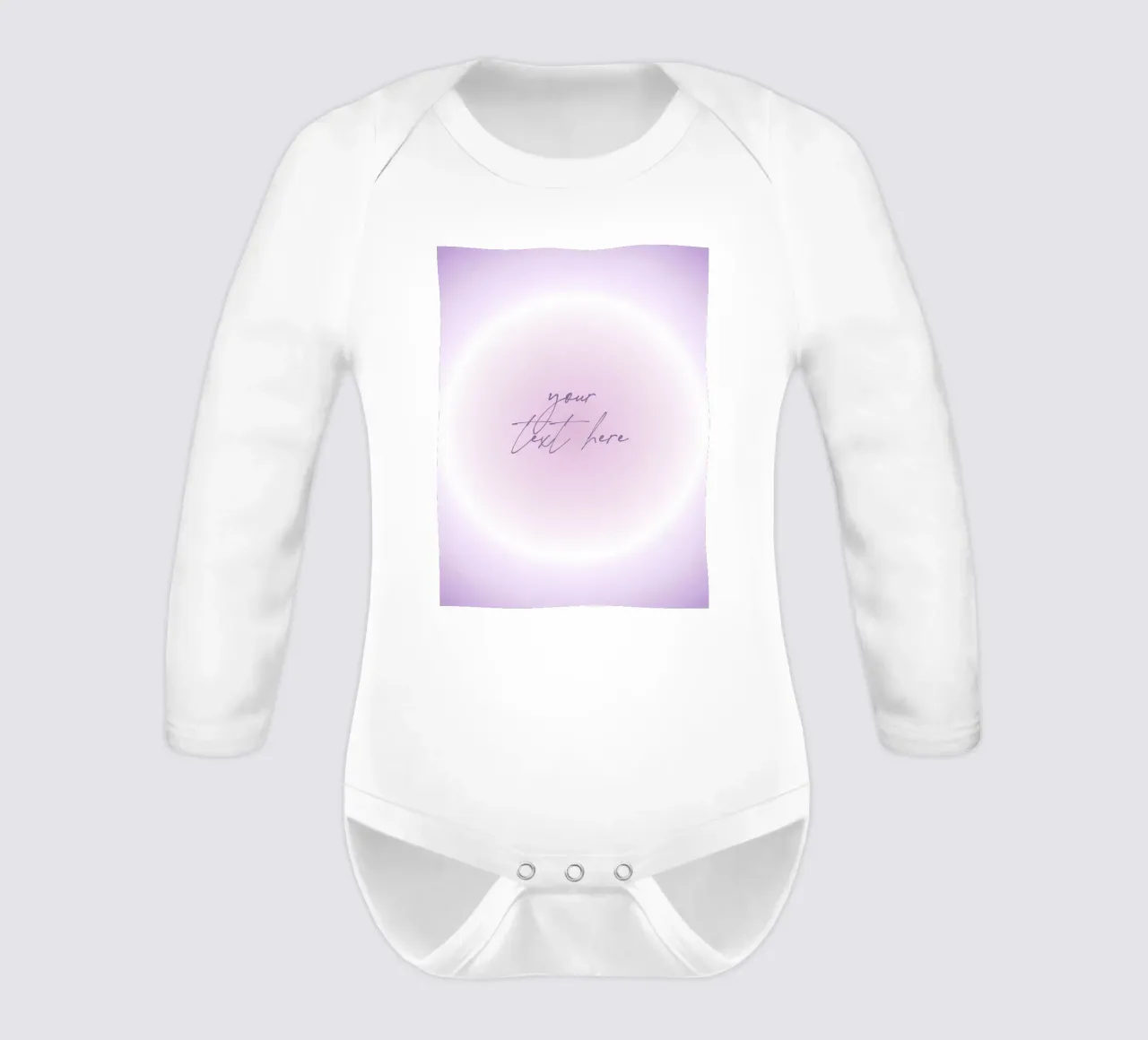 Customizable Aura, Personalized Print, Custom Art, Energy long-sleeve baby romper by Dreamscape