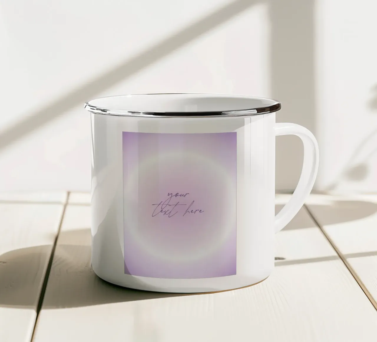 Customizable Aura, Personalized Print, Custom Art, Energy enamel mug by Dreamscape