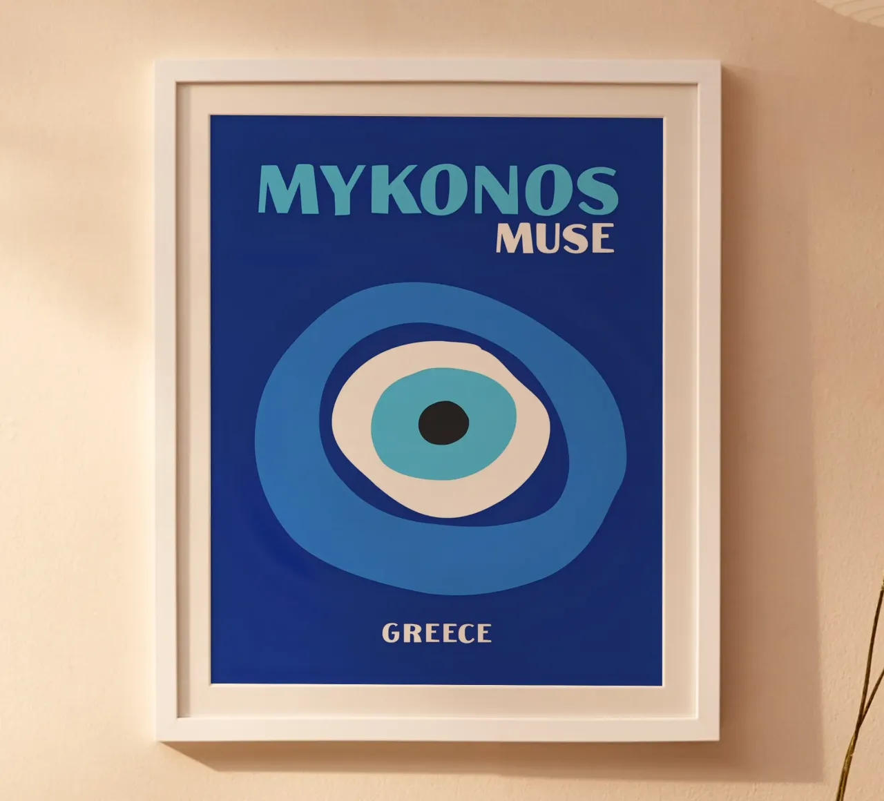 Mykonos Muse: Malocchio, viaggi in Grecia e arte Boho Chic poster da NorwesClub