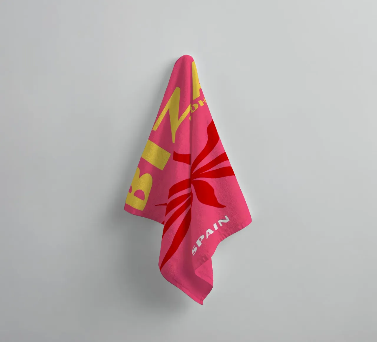 Ibiza Bohemia: Retro Travel, Abstract Starburst Pop Art towel by NorwesClub