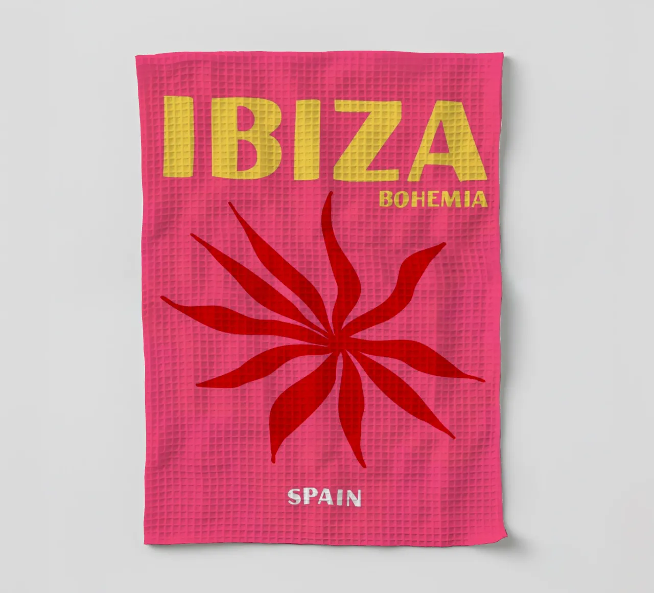 Ibiza Bohemia : Voyage rétro, Pop Art abstrait en étoile torchon de NorwesClub