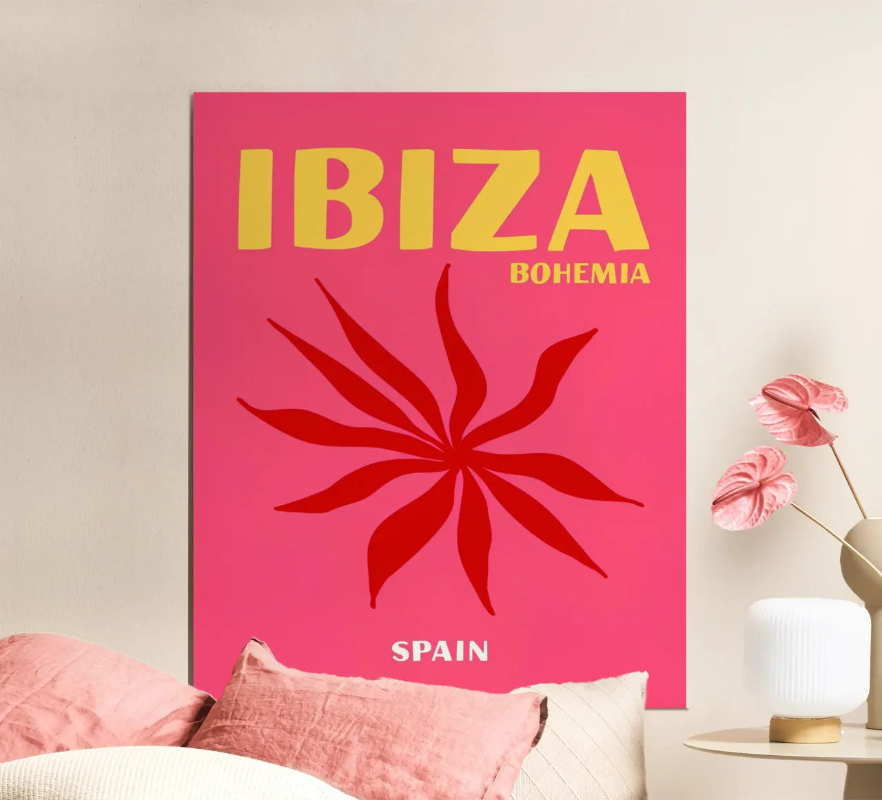 Ibiza Bohemia: Viaje retro, arte pop abstracto con estallidos de estrellas poster de NorwesClub