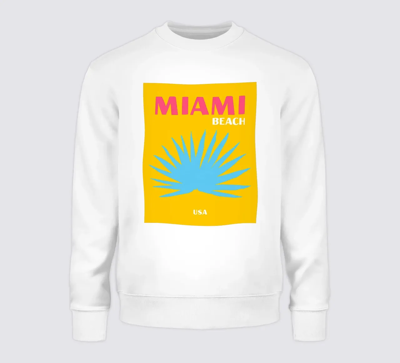 Miami Beach Vibes: Palma retrò, poster di viaggio pop art felpa da NorwesClub