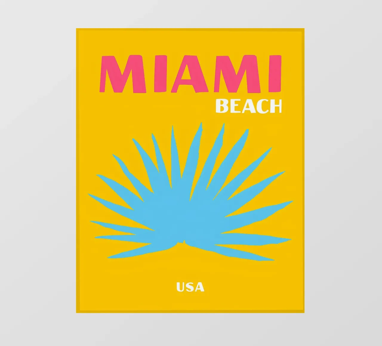 Miami Beach Vibes: Palma retrò, poster di viaggio pop art pellicola backlit da NorwesClub