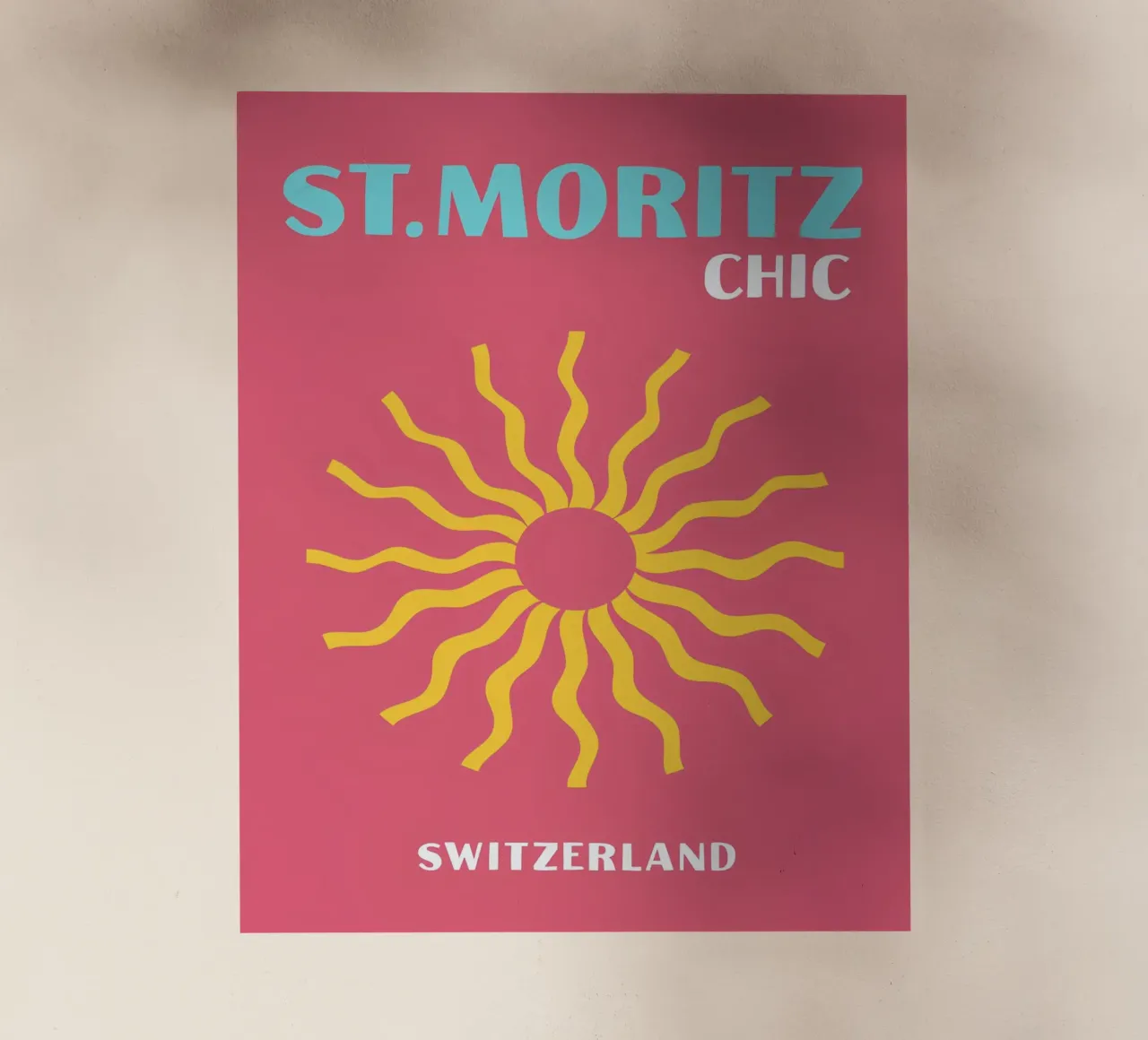 St. Moritz Chic: Sole retrò, viaggi in Svizzera e Pop Art pellicola backlit da NorwesClub