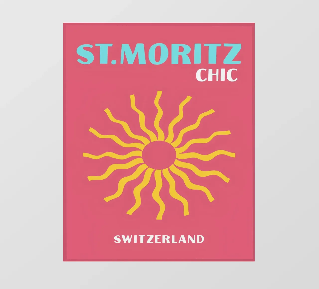 St. Moritz Chic: Sole retrò, viaggi in Svizzera e Pop Art telo in pvc da NorwesClub