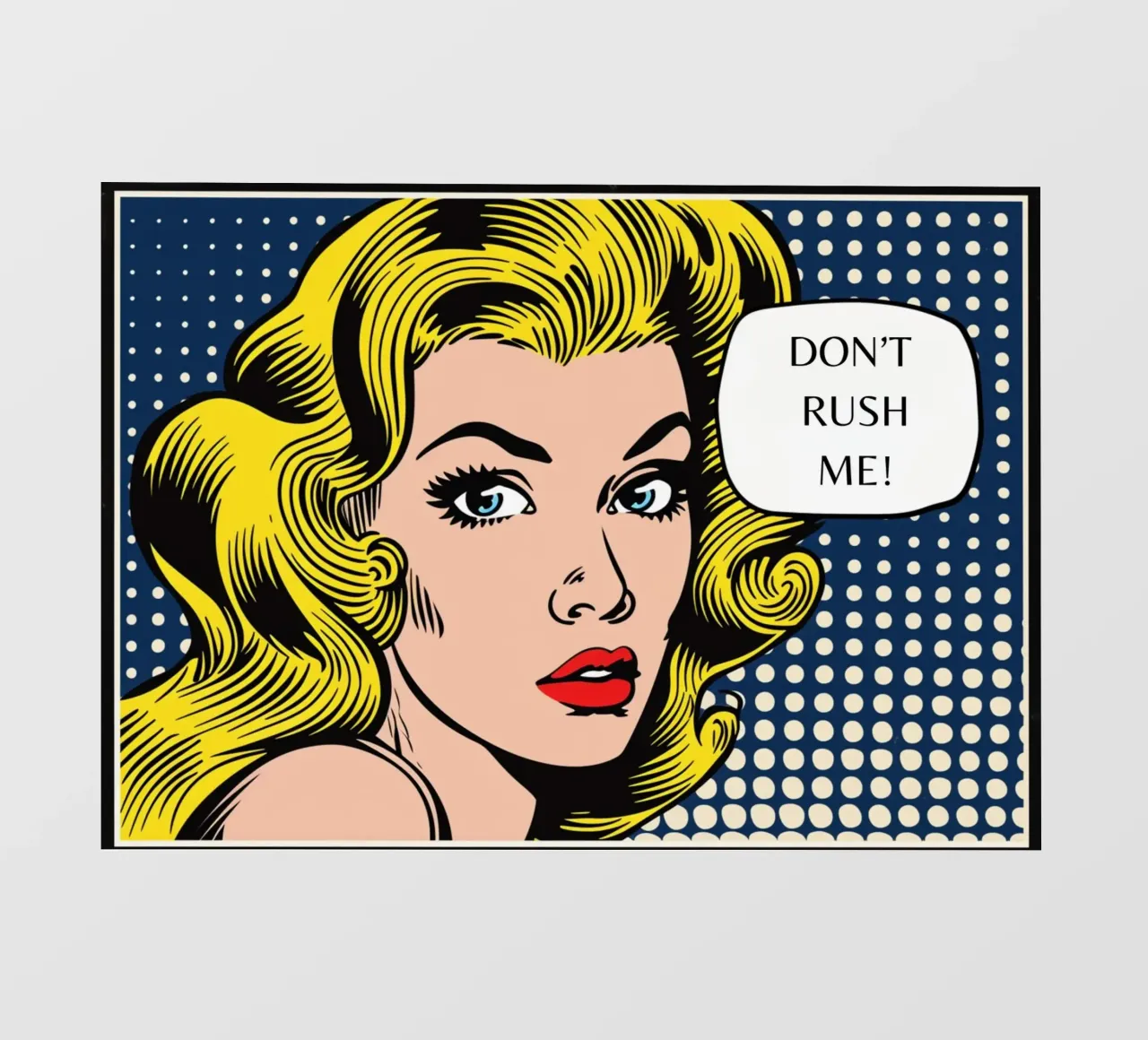 Retro Pop: "Non abbiate fretta di me! Stampa a fumetti pellicola backlit da NorwesClub
