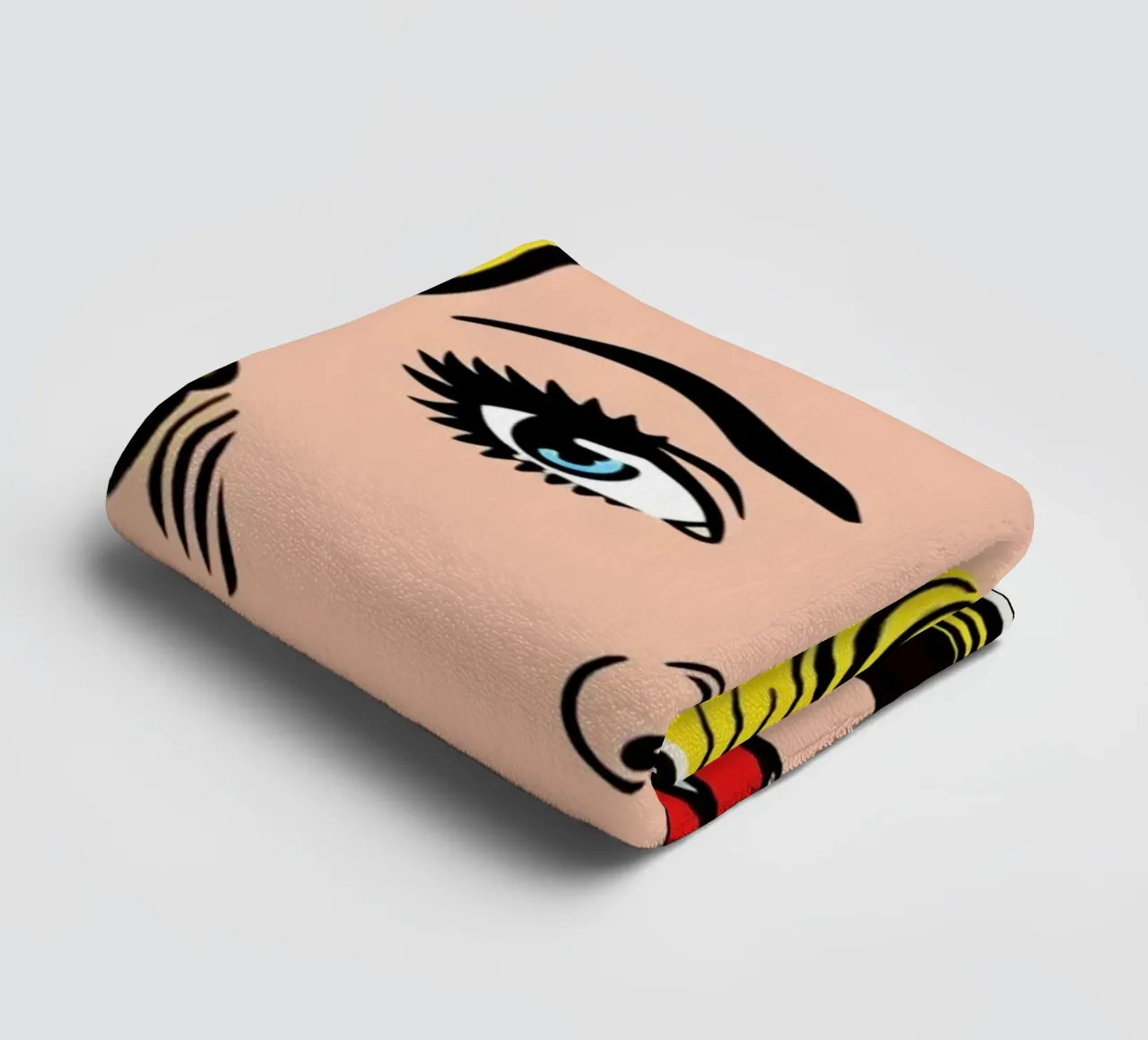 Retro Pop: "Jaag me niet op! Stripboek Kunstdruk badhanddoek van NorwesClub