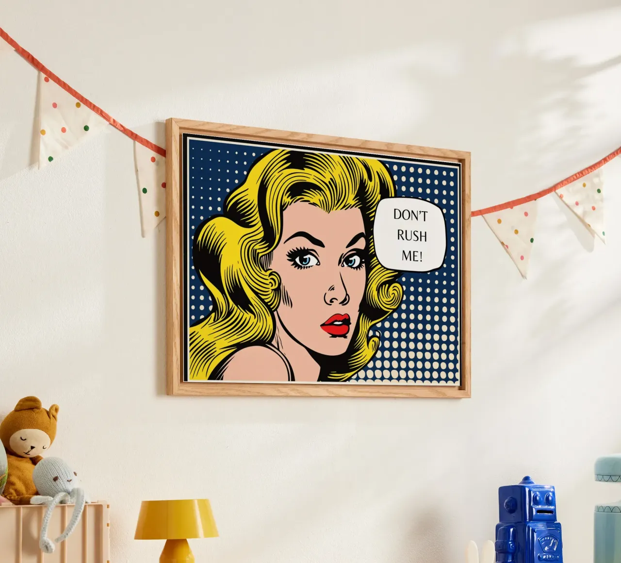 Retro Pop: "Jaag me niet op! Stripboek Kunstdruk acryl van NorwesClub