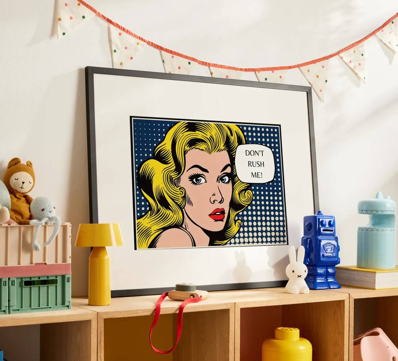 Retro Pop: "Jaag me niet op! Stripboek Kunstdruk hahnemühle van NorwesClub