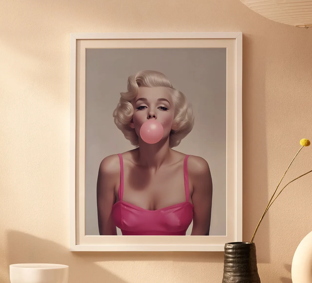 Marilyn Pop: Bubblegum Glamour, Iconic Portrait Art Print poster de NorwesClub