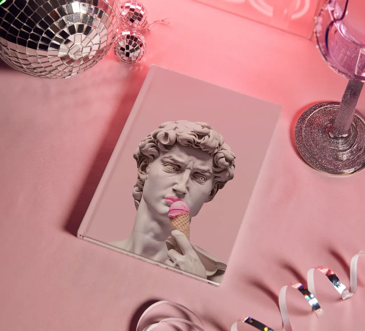 David's Delight: Pop Art Sculpture, Ice Cream & Renaissance notebook by NorwesClub