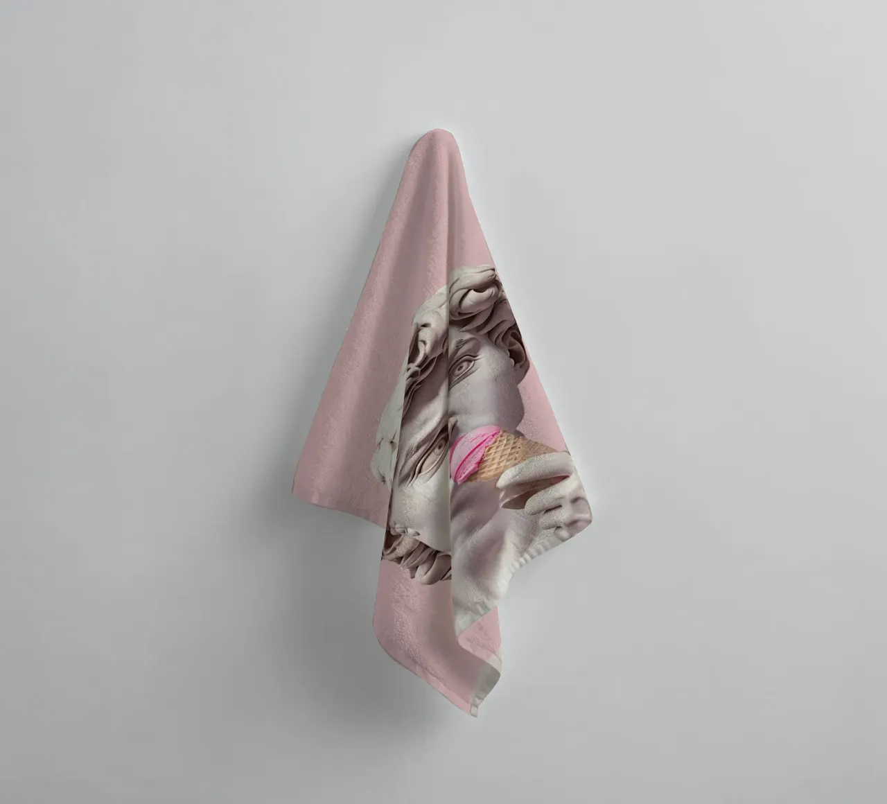 David's Delight: Pop Art Sculpture, Ice Cream & Renaissance towel by NorwesClub