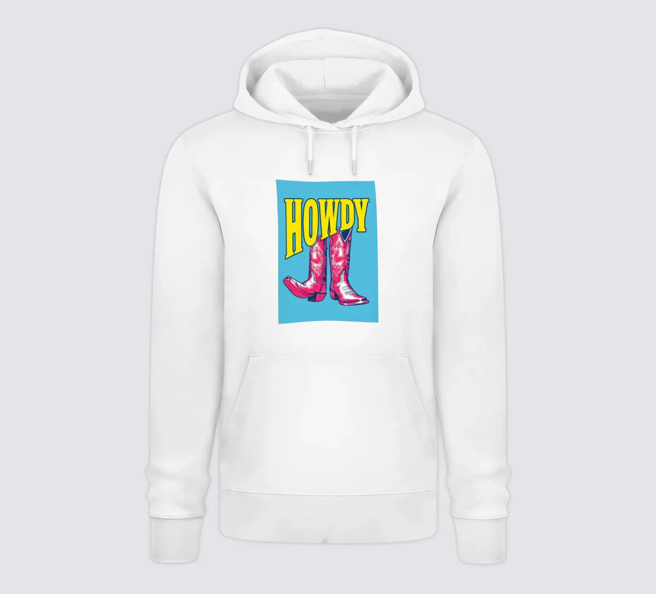 Howdy Boots: Western Pop Art, Retro Cowboy Print hoodie by NorwesClub
