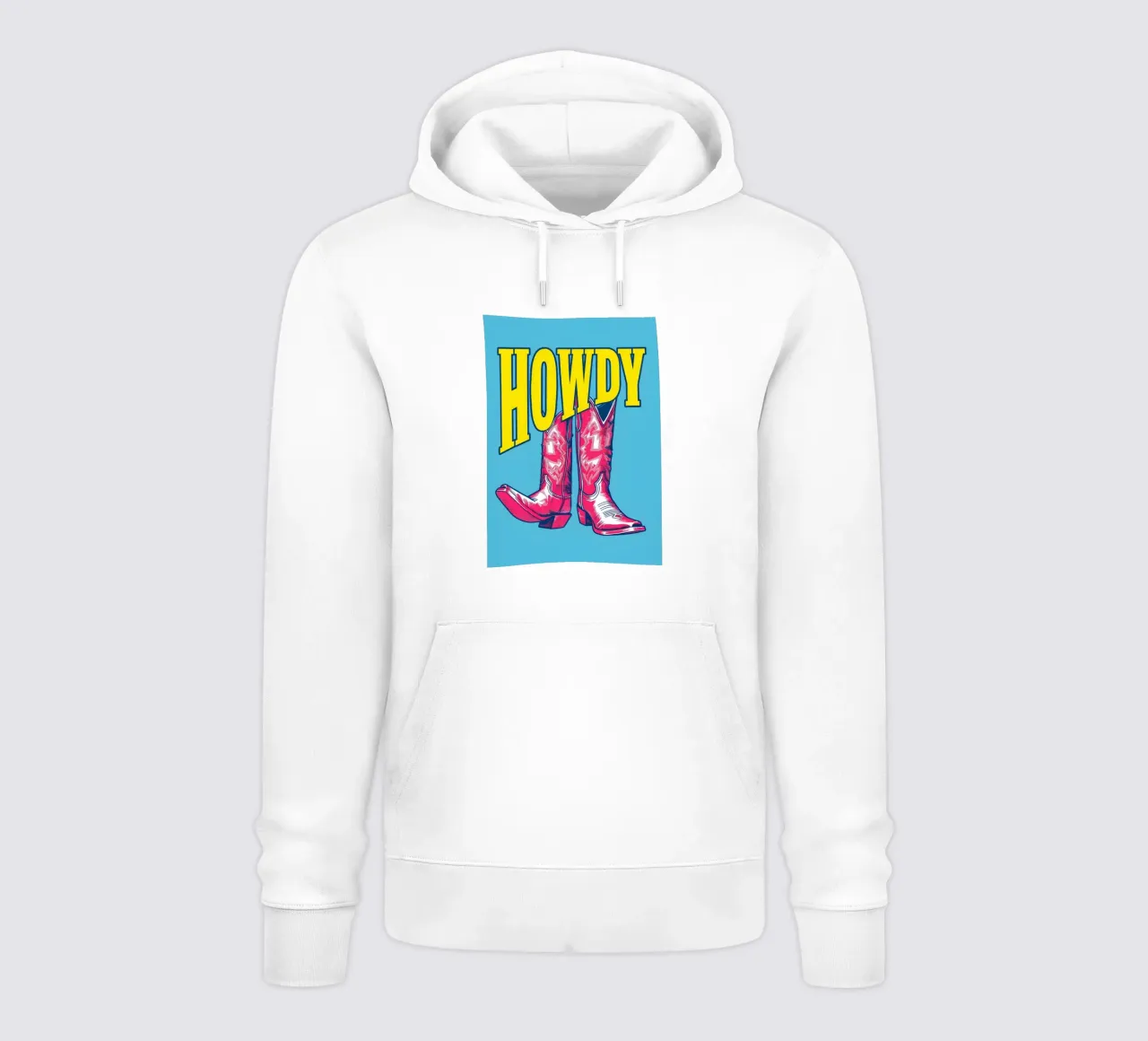 Howdy Boots: Western Pop Art, Retro Cowboy Print hoodie by NorwesClub