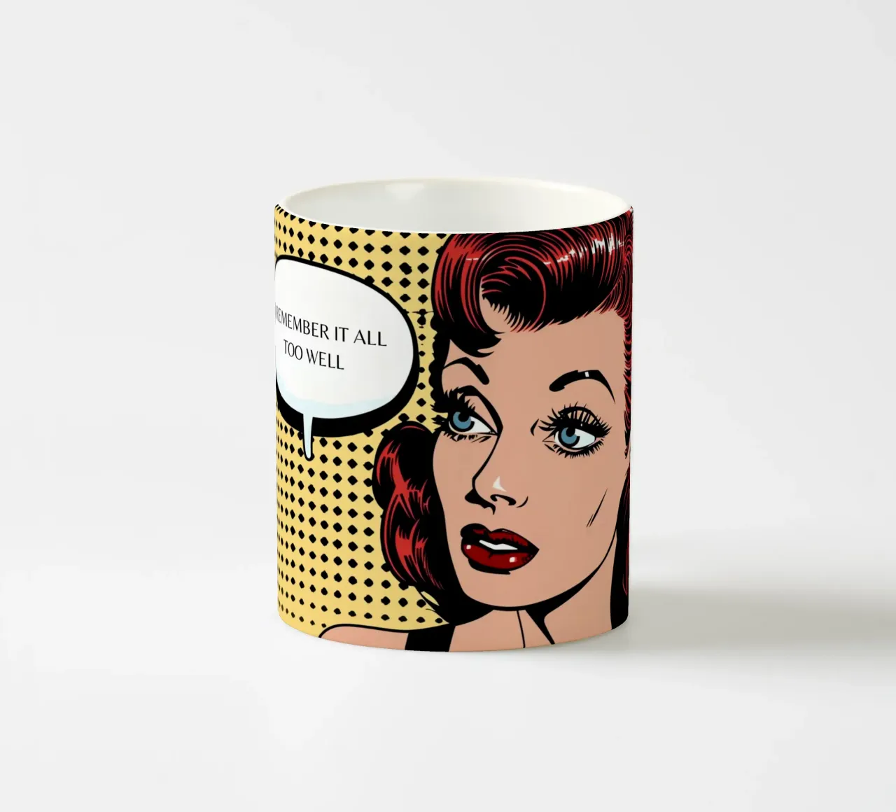 Retro Pop: "I Remember It All Too Well" Comic Art ceramic mug by NorwesClub