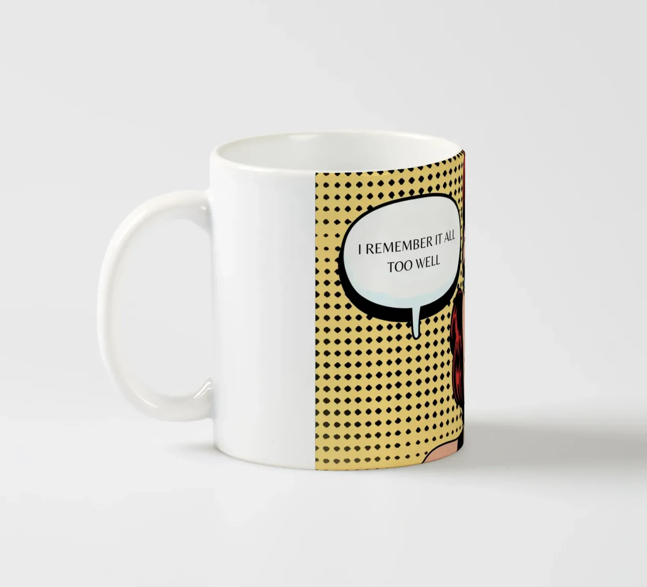 Retro Pop: "I Remember It All Too Well" Comic Art ceramic mug by NorwesClub