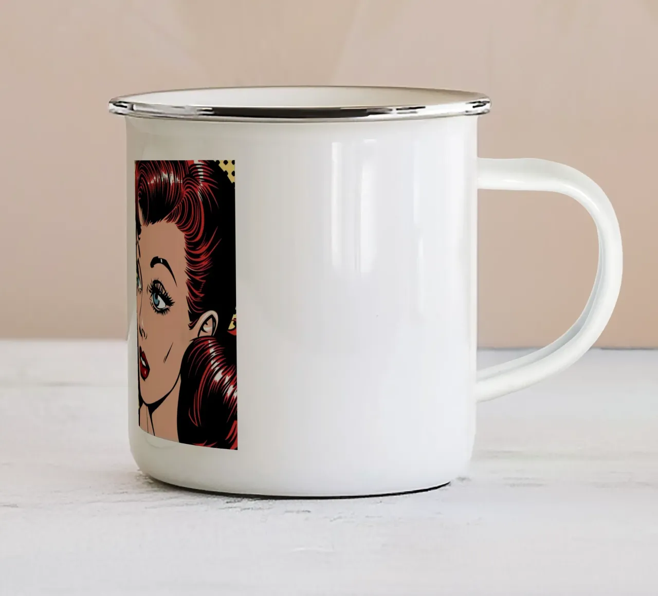 Retro Pop: "I Remember It All Too Well" Comic Art enamel mug by NorwesClub