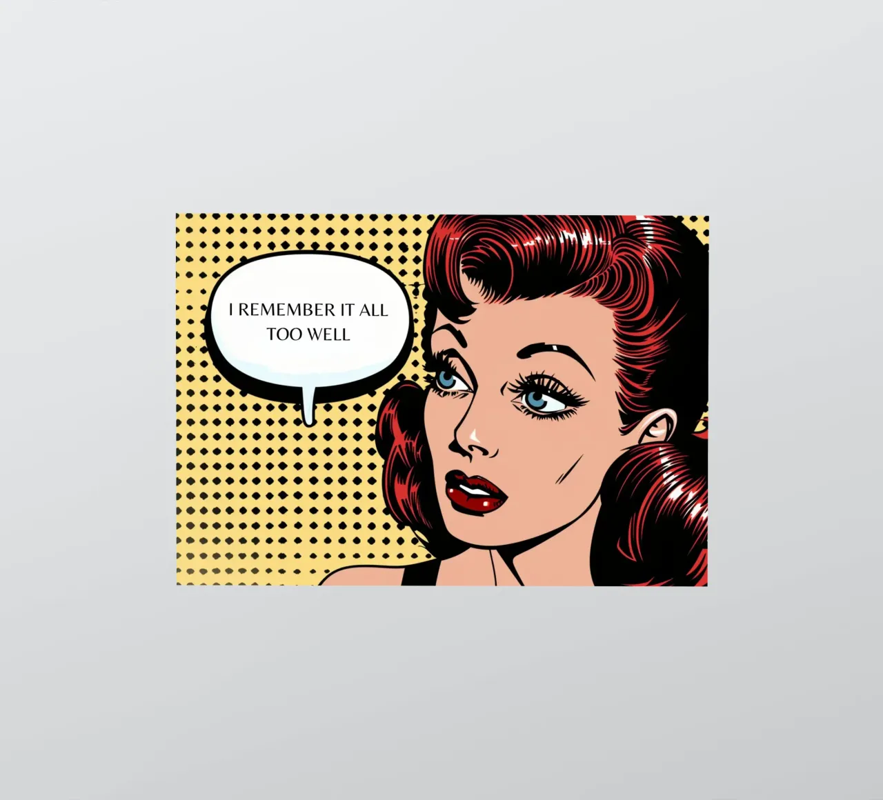 Retro Pop: "I Remember It All Too Well" Comic Art sticker by NorwesClub