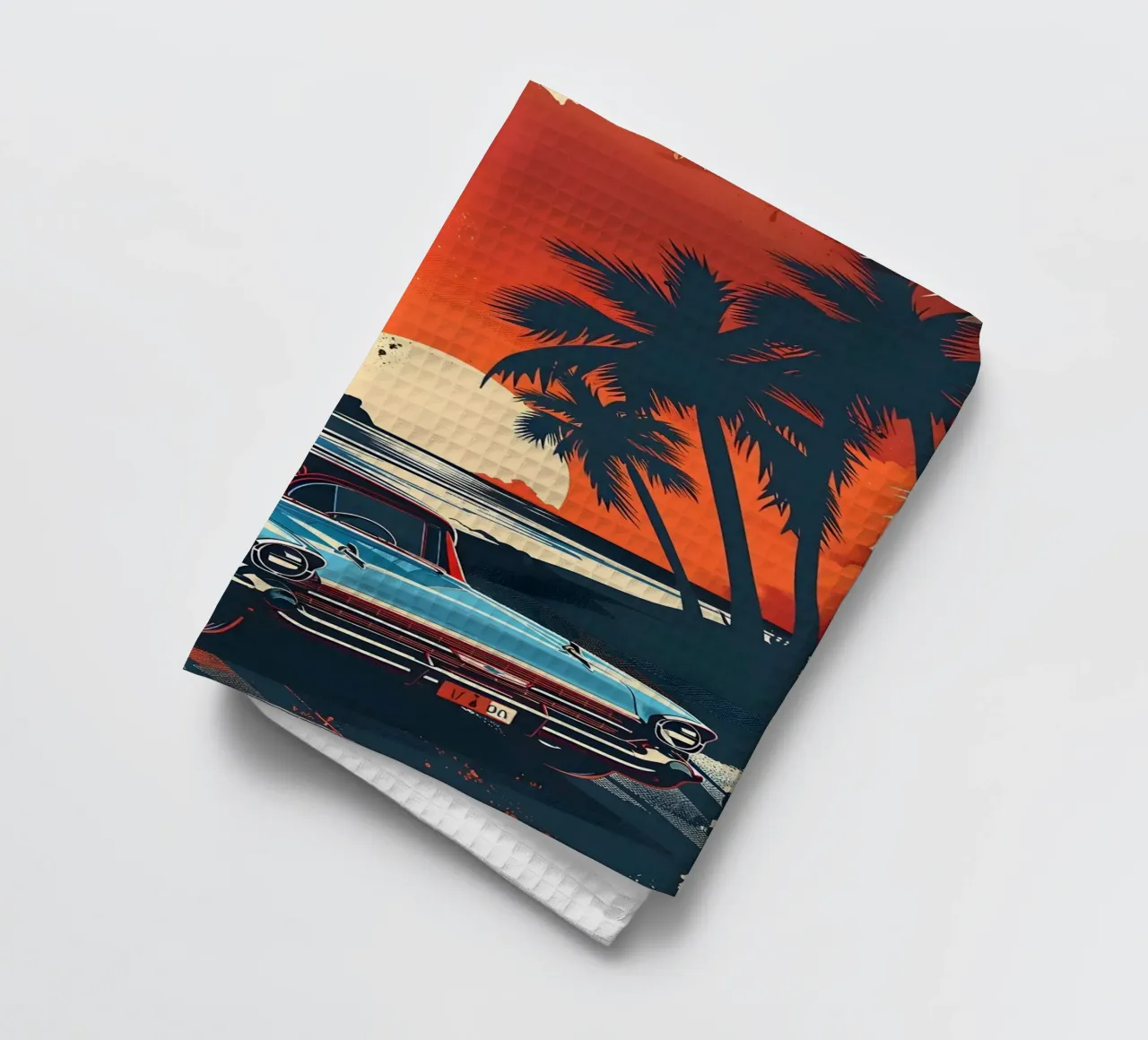 57 Chevy Sunset: Auto retrò americane, da spiaggia e d'epoca canovaccio da cucina da NorwesClub