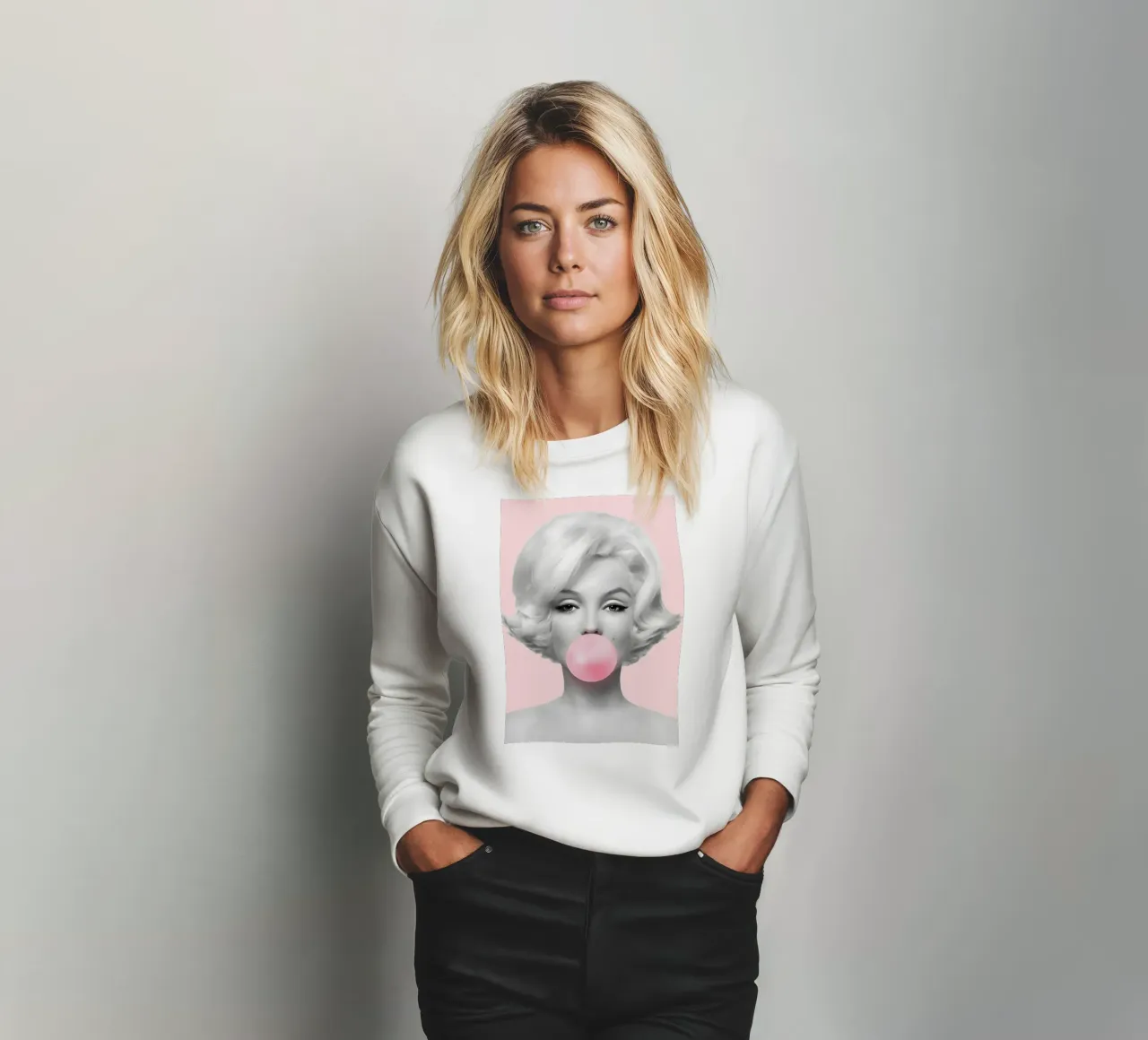 Marilyn Pop: Bubblegum Chic, Ritratto Iconico e Glamour Retrò felpa da NorwesClub