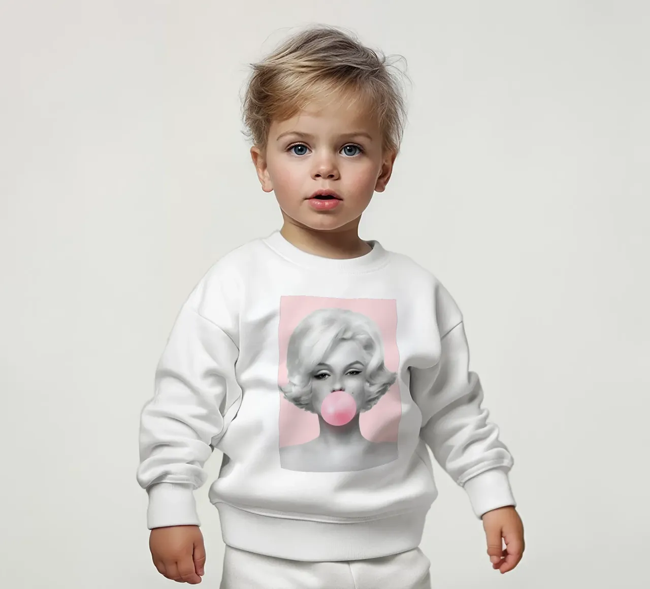 Marilyn Pop: Bubblegum Chic, Ritratto Iconico e Glamour Retrò felpa neonato da NorwesClub