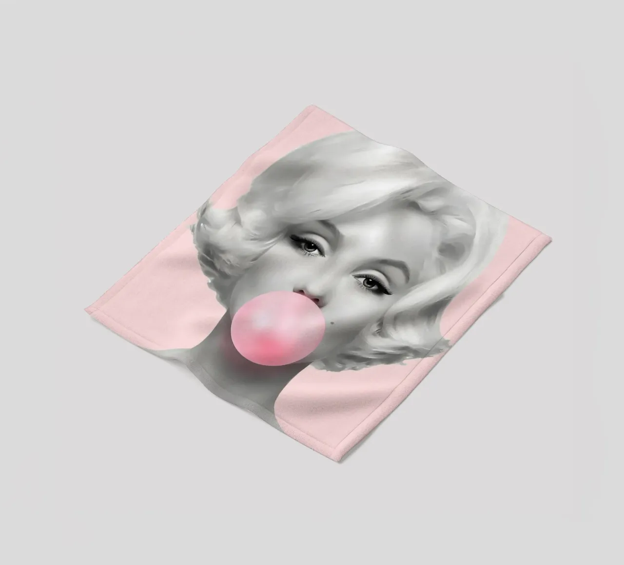 Marilyn Pop: Bubblegum Chic, Ritratto Iconico e Glamour Retrò coperta in pile da NorwesClub