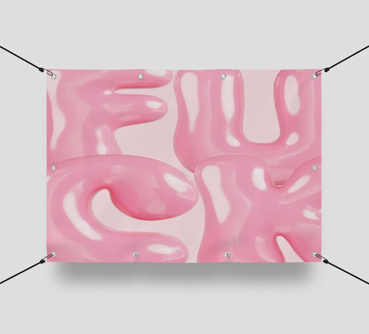 Pink Bubblegum "F***": Bold Statement, Trendy Pop Art Print pvc cover by NorwesClub