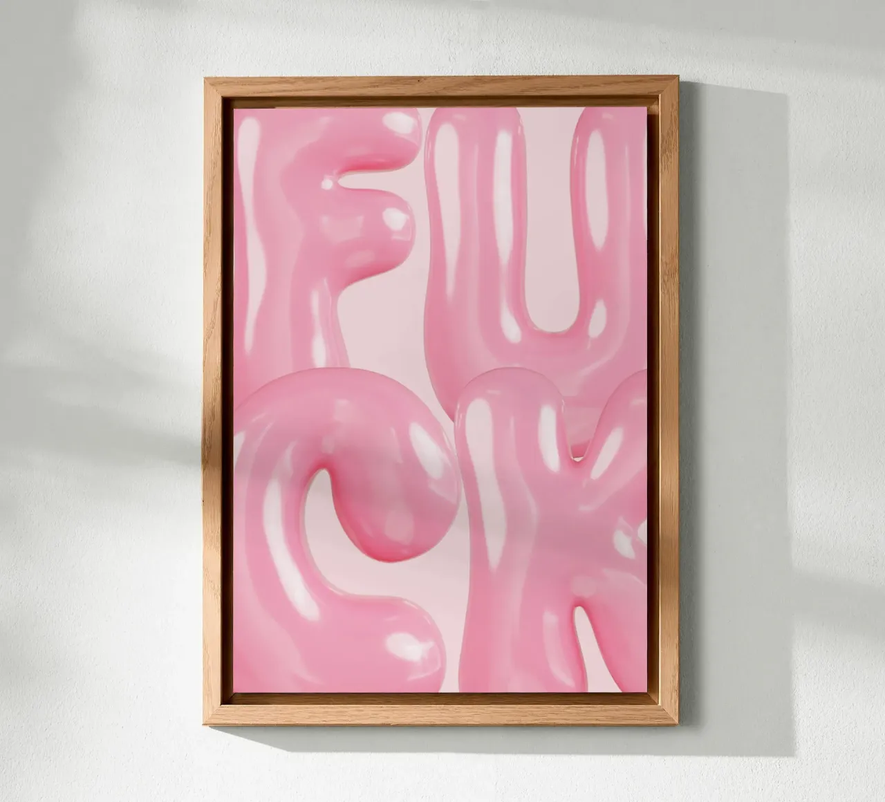 Pink Bubblegum "F***": Dichiarazione audace, stampa pop art di tendenza pannello forex da NorwesClub