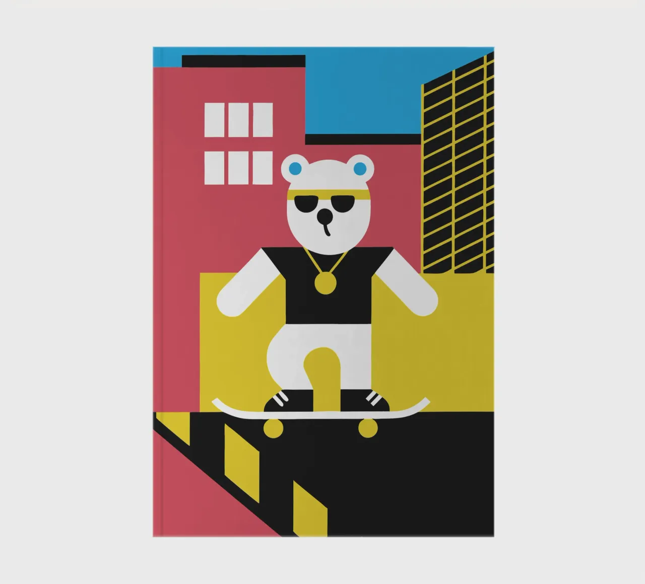 Skateboard Bear notebook by LOOK DIFFERENT