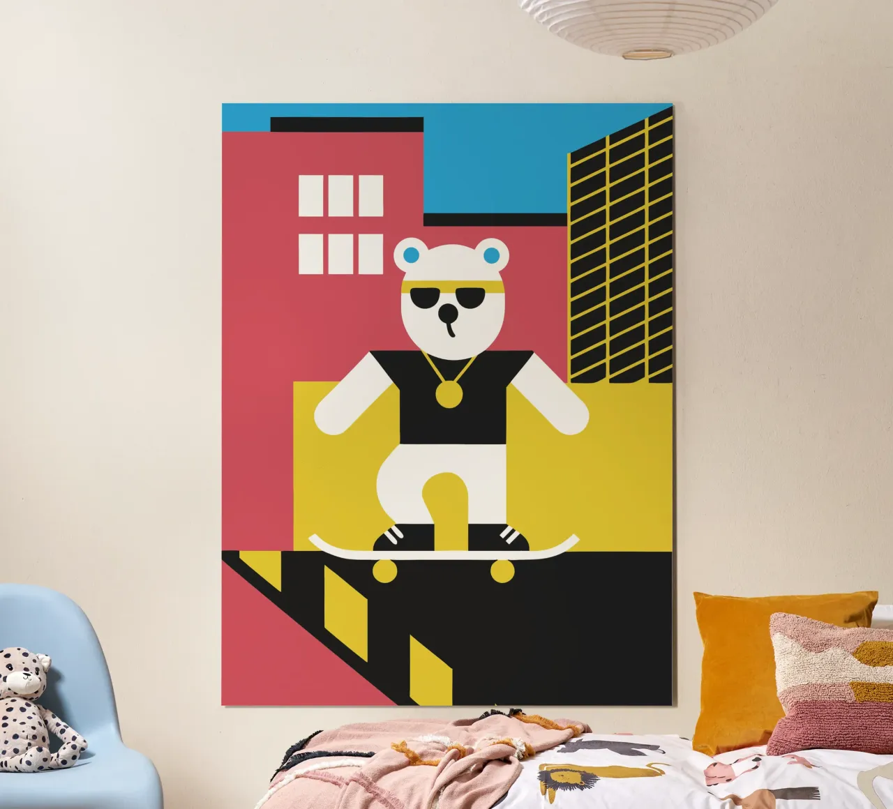 Orso da skateboard poster con telaio in plastica da LOOK DIFFERENT