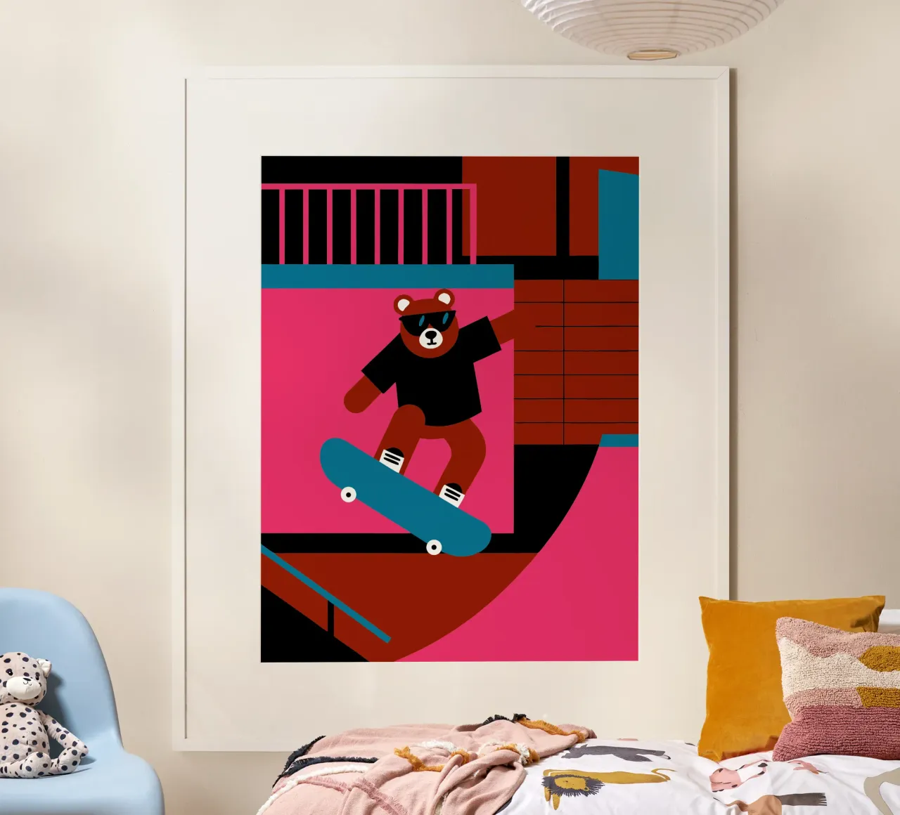 Orso da skateboard poster con telaio in alluminio da LOOK DIFFERENT