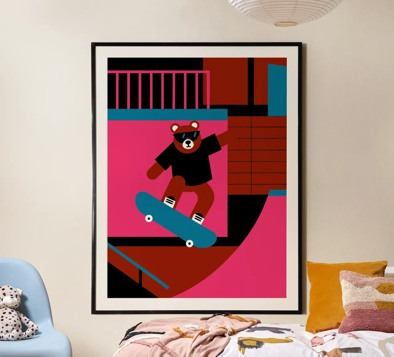 Orso da skateboard poster con telaio in alluminio da LOOK DIFFERENT